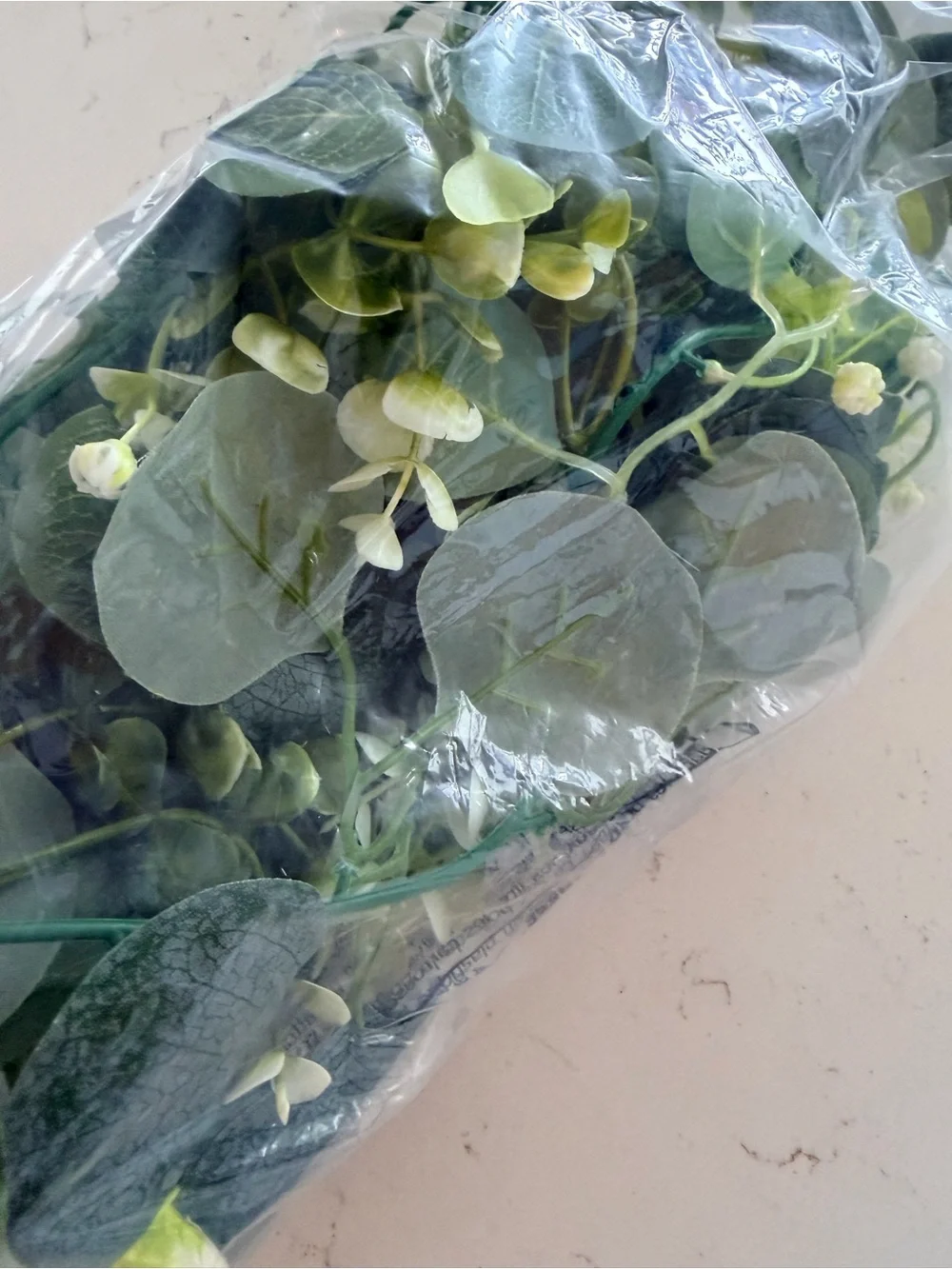 Artificial eucalyptus garland table setting